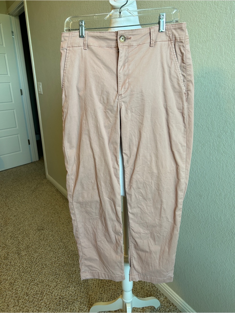 LOFT The Perfect Straight Dusty Pink Ankle Pants size 6